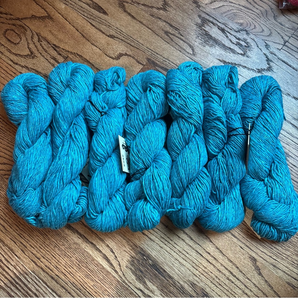 Noro Yarn KASHIRUKURU Lot of 7 Cashmere & Silk Knitting #75 Blue Turquoise Wool